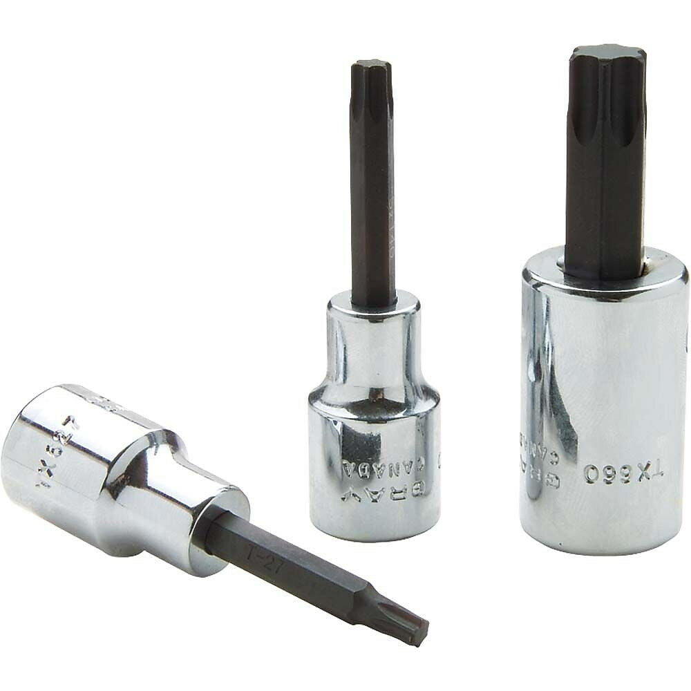 Image of Gray Tools 1/2" Drive Standard Length, Chrome Finish, T50 Torx Head Socket