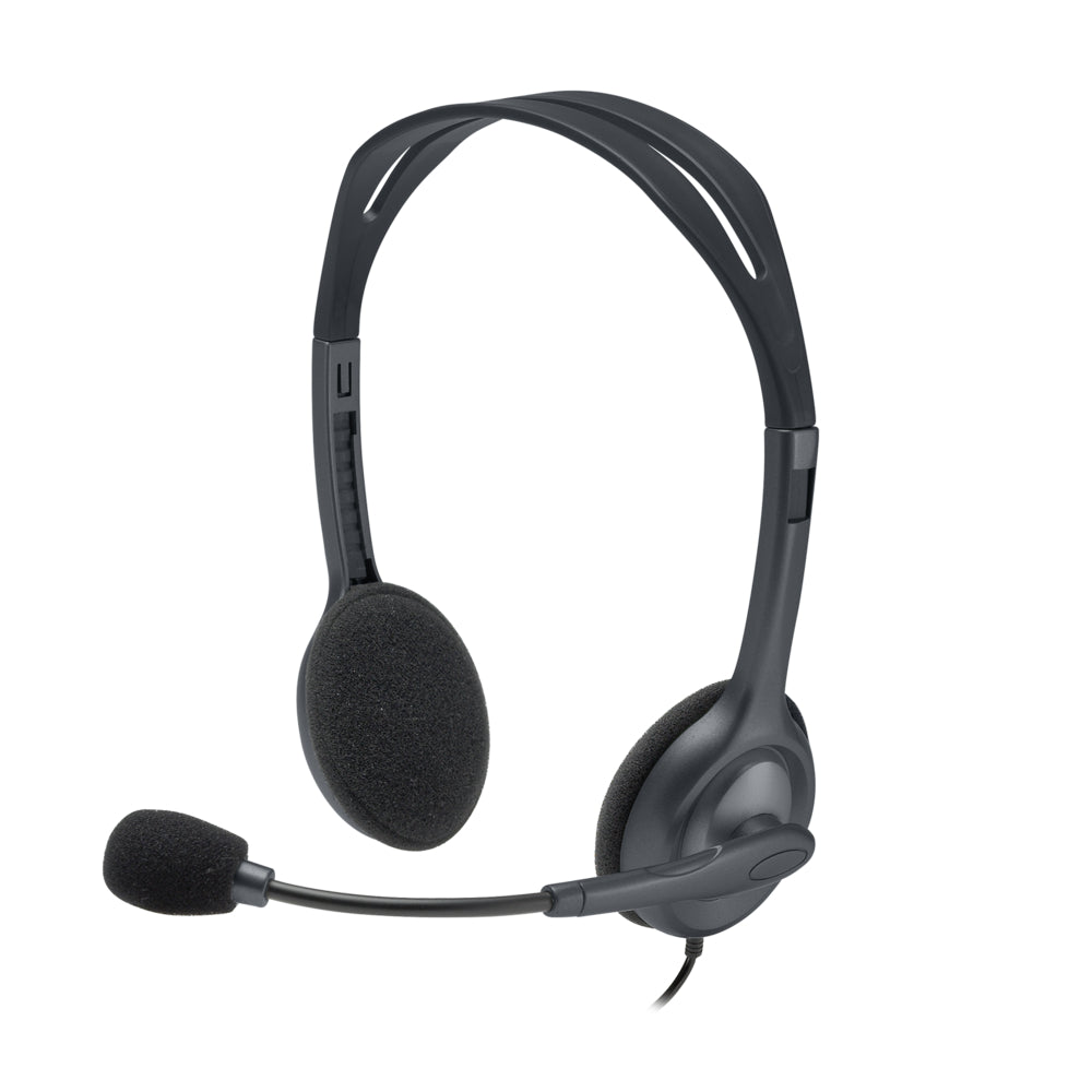 Image of Logitech H111 Over-The-Head Stereo Headset - Black