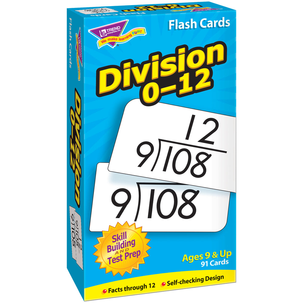 Image of TREND enterprises, Inc. Division 0-12 Skill Drill Flash Cards, 91 cards