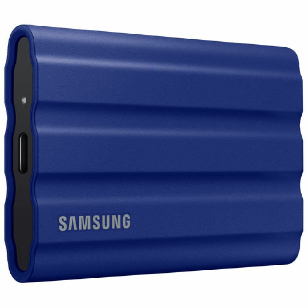 Image of Samsung - T7 2TB USB 3.2 Gen. 2 Shield Portable SSD - Blue