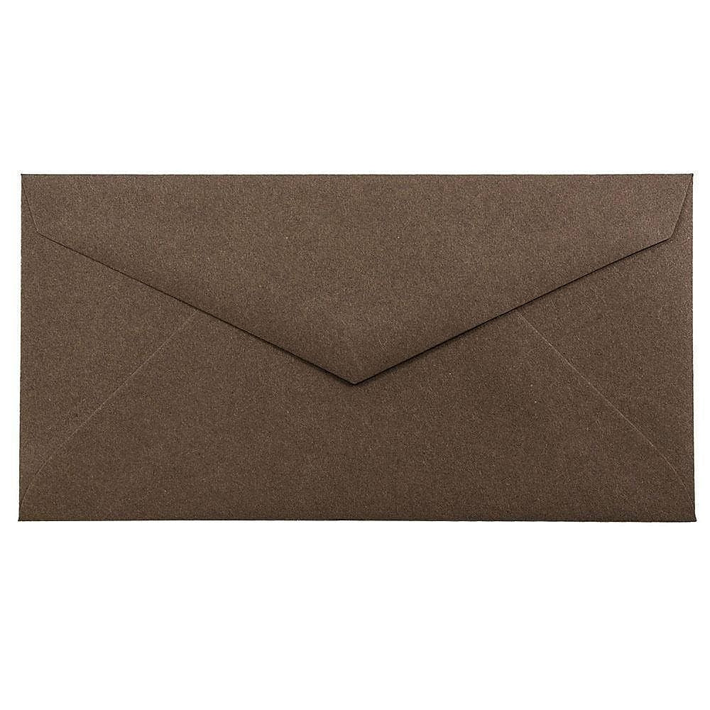 Image of JAM Paper Monarch Envelopes, 3.88 x 7.5, Chocolate Brown Recycled, 500 Pack (34097602H)