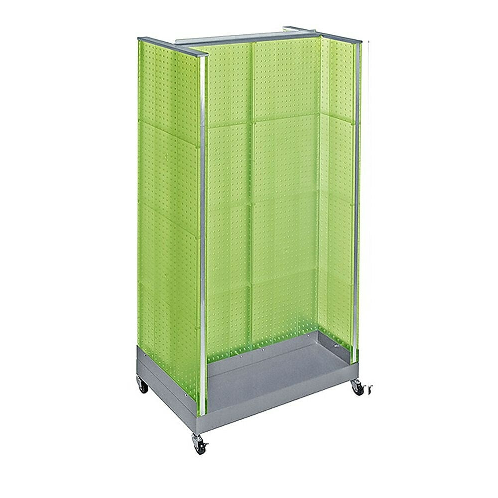 Image of Azar Displays H-Shaped Pegboard Display, 66" x 36", Green (700432-GRE)