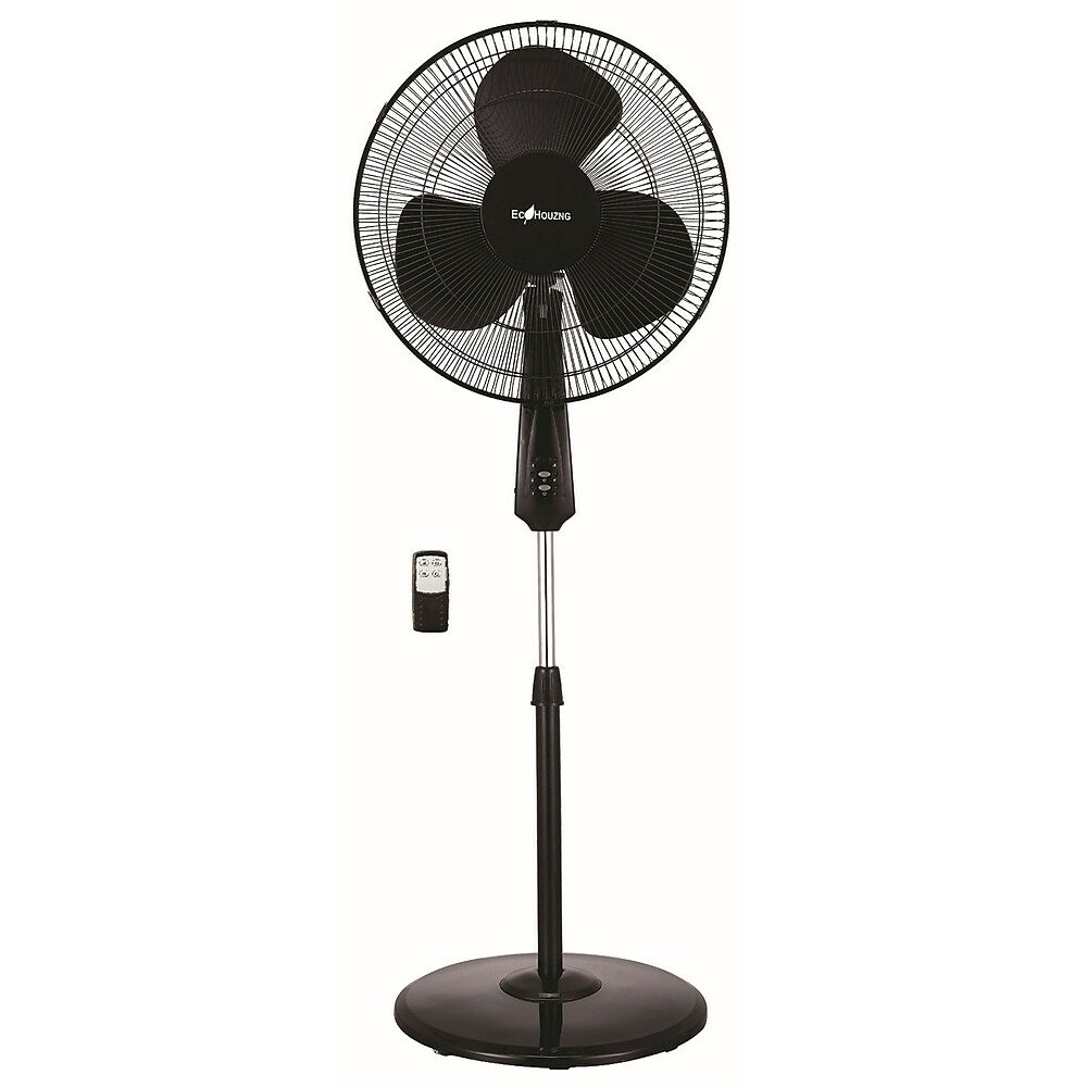 Image of Ecohouzng 16" Digital Oscillating Stand Fan, 17" x 50" x 17", Black