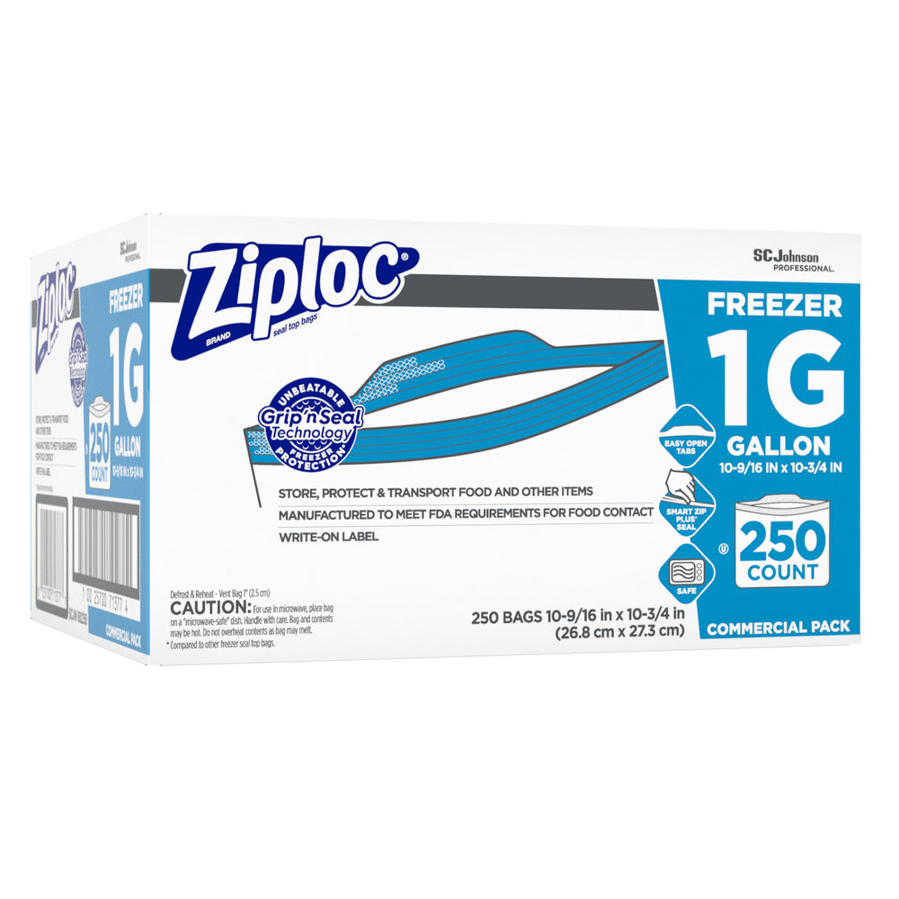 Image of Ziploc Professional Freezer Bags, 1 Gallon, 250 Pack (SCJ71377)