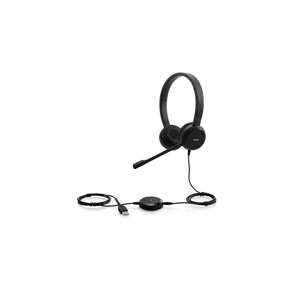 Image of Lenovo Pro Wired Stereo VOIP Headset - Black