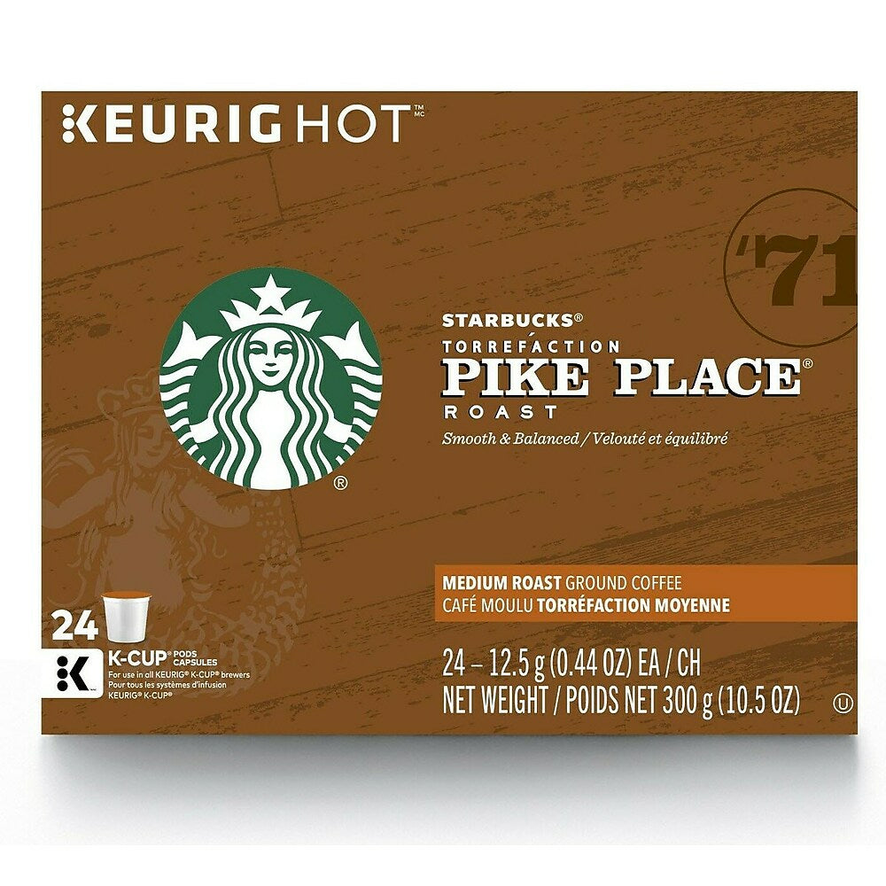 Image of Starbucks Pike Place Roast Coffee K-Cup Pods - Medium - 24 Pack