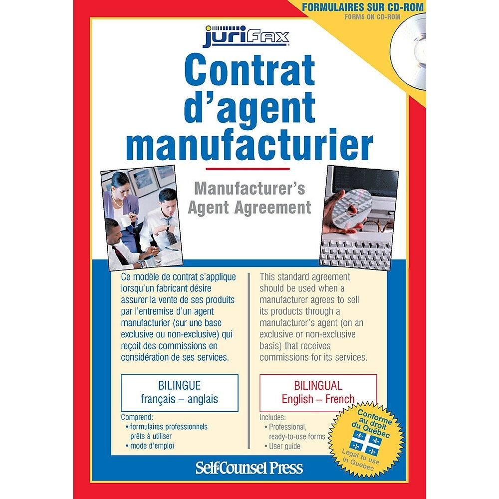 Image of Self-Counsel Press Manufacturer's Agent Agreement, French