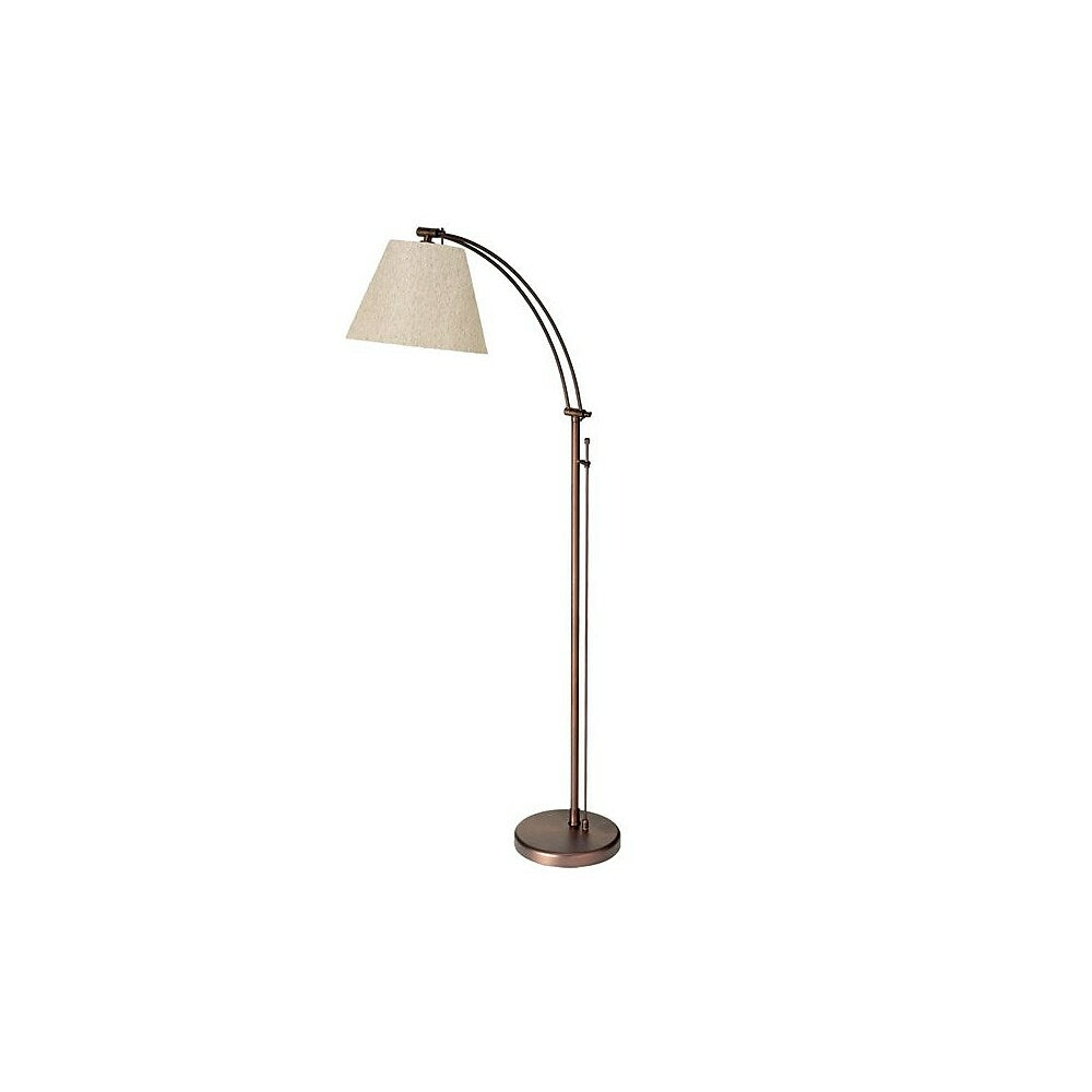 Image of Dainolite Adjustable Floor Lamp Flax Shd 61 x 28 x 11 in Oil Brushed Bronze (DM2578-F-OBB)