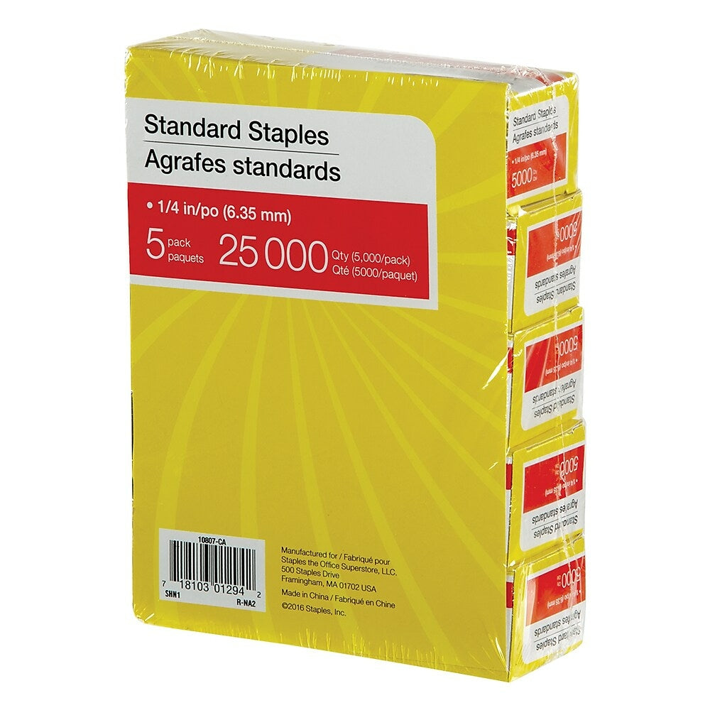 Image of Standard Staples - 1/4" Leg Length - 25000 Pack