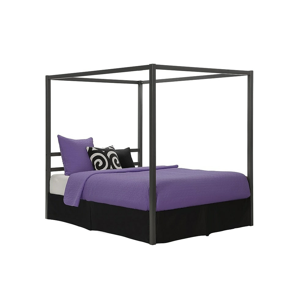 Image of DHP Modern Canopy Metal Bed - Grey