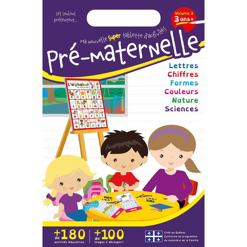 Image of Mega Editions - Ma Nouvelle Super Tablette D'Activites Pre-Maternelle - Volume 2-12 - Ages 3-5