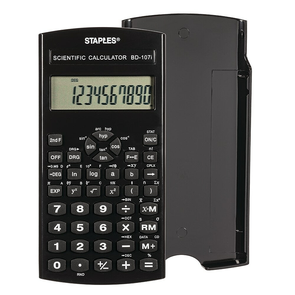 Image of Staples 10-Digit Scientific Handheld Calculator, Black