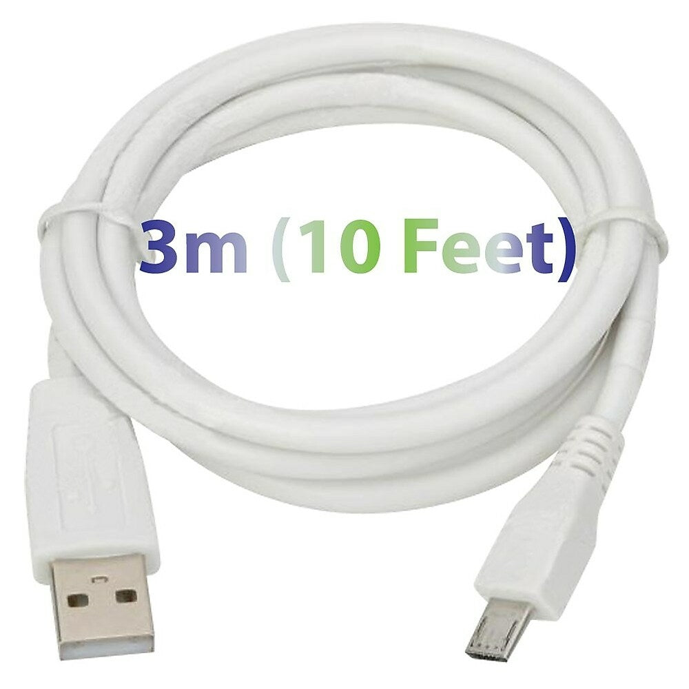 Image of Exian Micro USB Thick Cable, 3 Meter, White