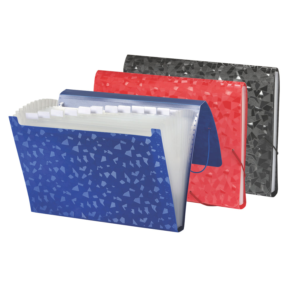 Image of Pendaflex 12-Pocket Mosaic Expanding Accordion File Folder - Letter - Water-Resistant - Assorted