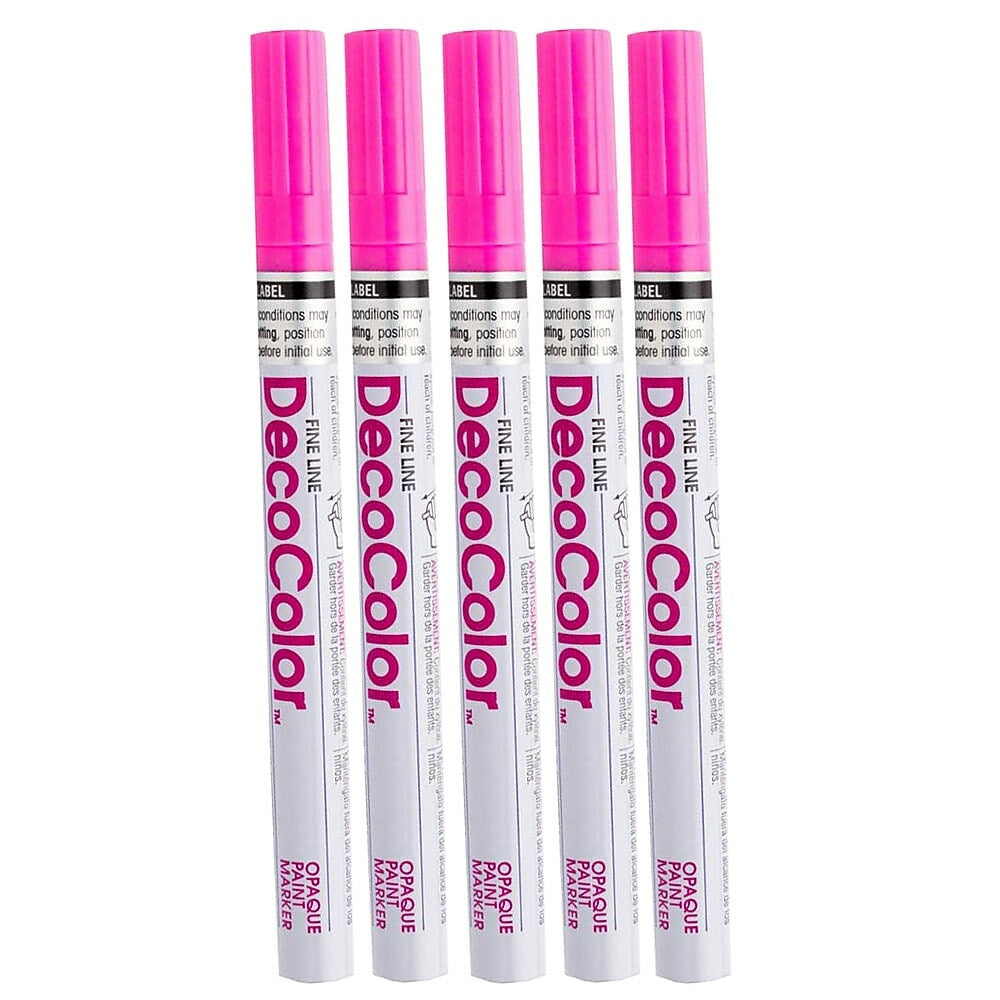 Image of Marvy Uchida Fine-Line Markers - Rosemary Pink - 5 Pack (7665907g)