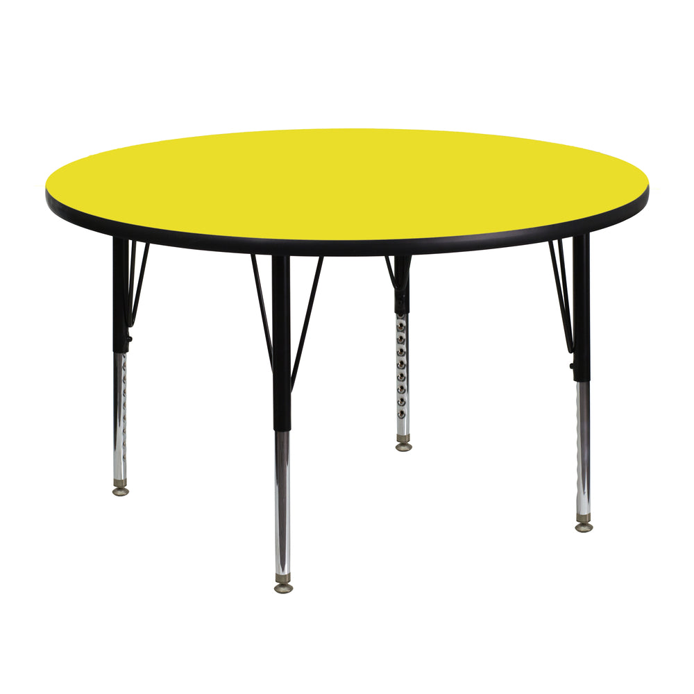 Image of Flash Furniture 48" Round HP Laminate Activity Table, Yellow