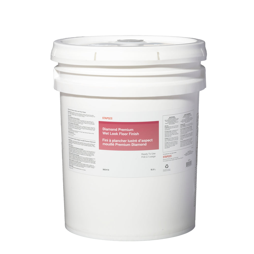 Image of Staples Diamond Premium Wet Look Floor Finish - 18.9 L