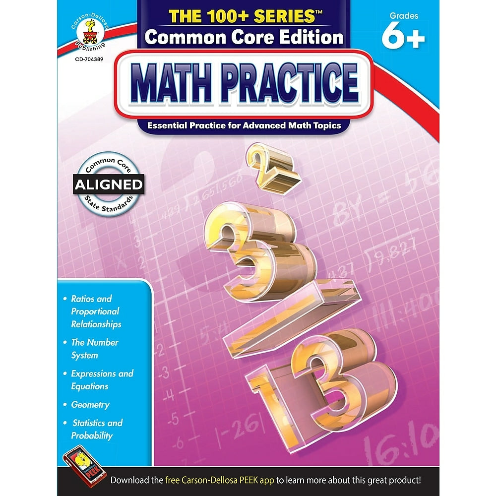 Image of eBook: Carson Dellosa 704389-EB Math Practice - Grade 6 - 8