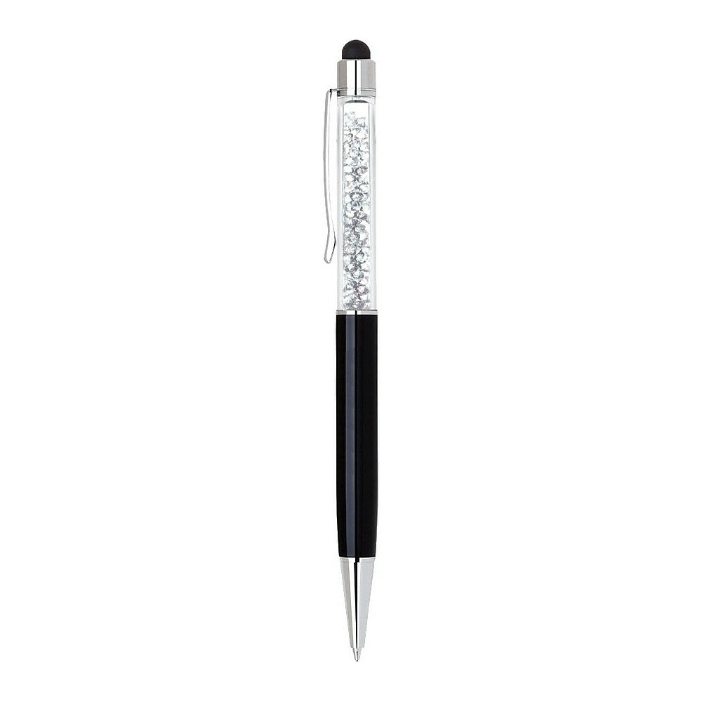 Image of Elegance Crystal Touch Stylus Pen - Black