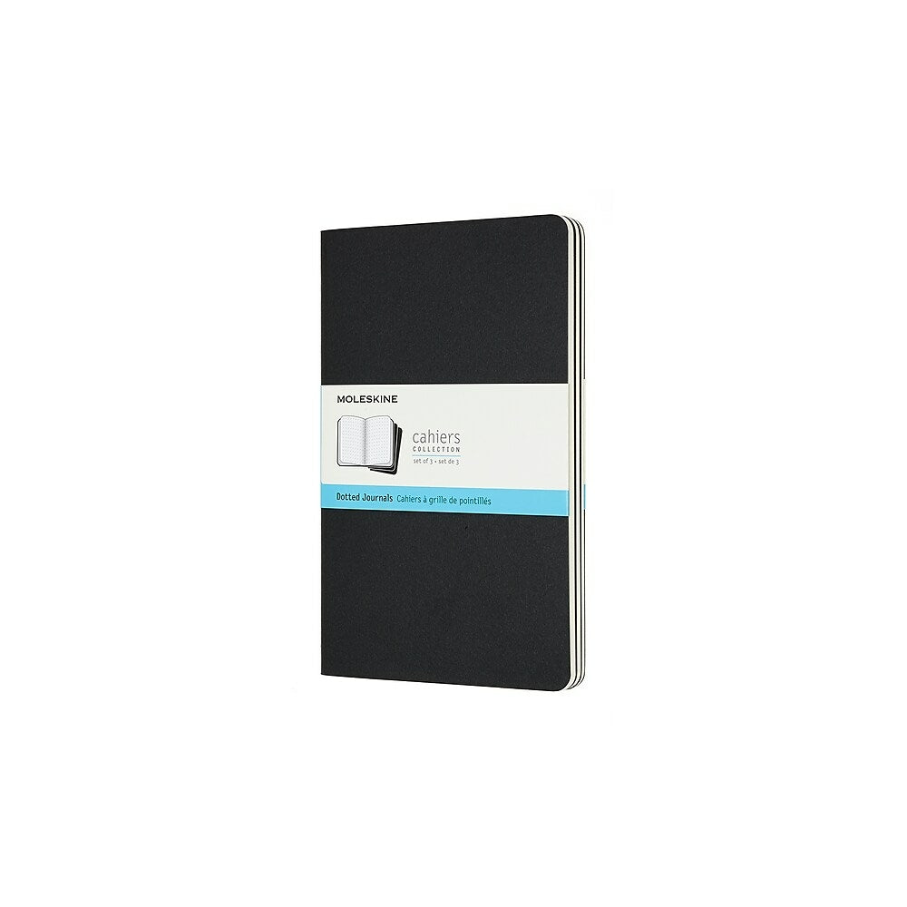 Image of Moleskine Cahier Dotted Soft Cover Journal, Black, 5" x 8.25", 3 Pack