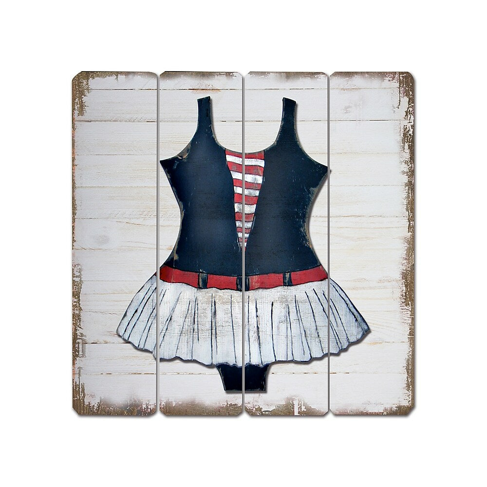 Image of Sign-A-Tology Dress Swimsuit Vintage Wooden Sign - 16" x 16"