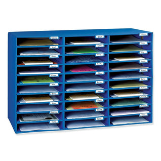 Storex 4 Gallon (15L) Classroom Storage Bin with Lid, Blue, 6-Pack