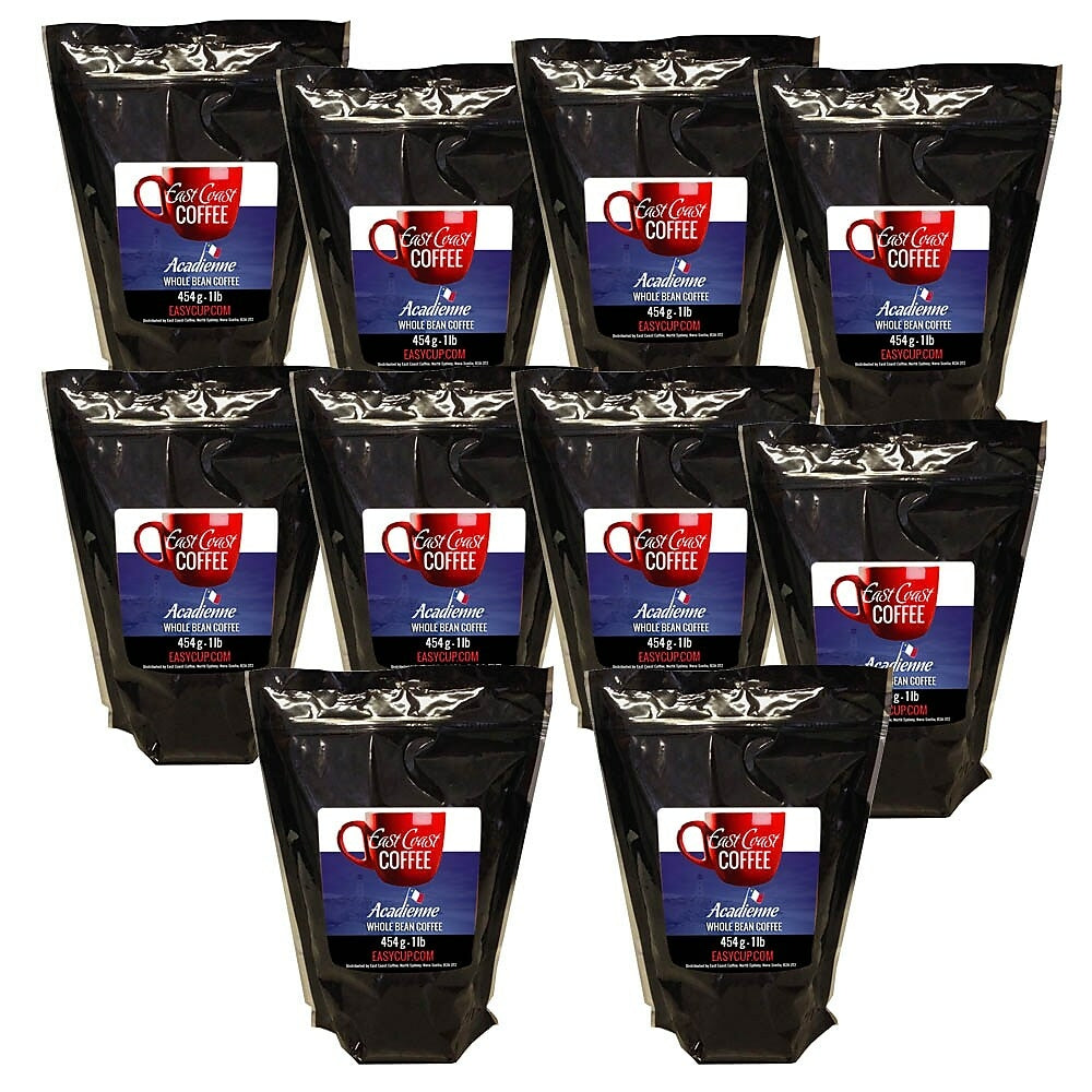 Image of East Coast Coffee Torrefaction Acadienne French Roast Whole Bean Coffee - 10 Pack