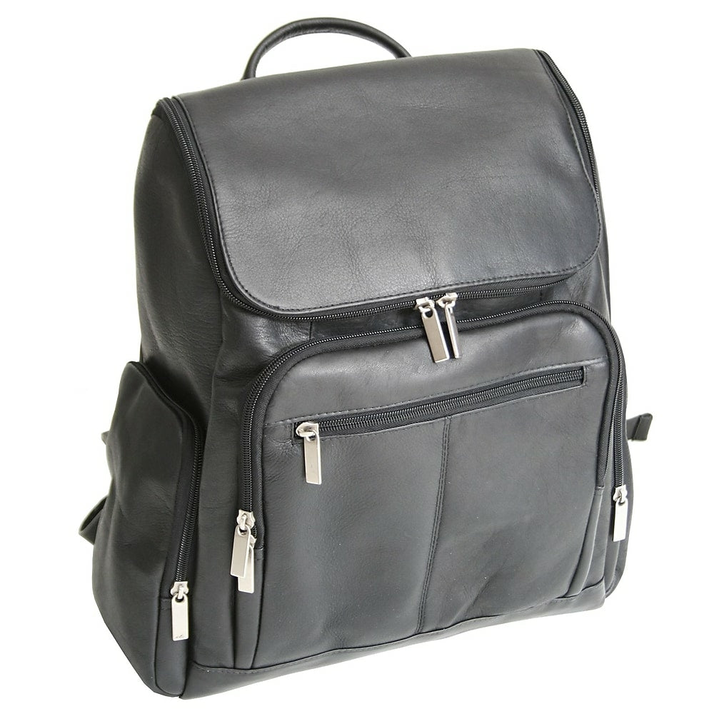 Image of Royce Leather Laptop Backpack, Black (688-BLK-VL)