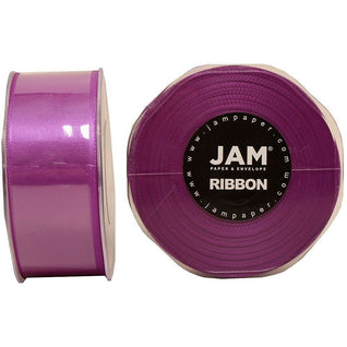 Jam Paper Double Faced Satin Ribbon - 1.5 Wide x 25 Yards - Silver