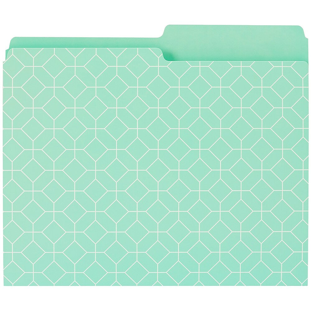 Image of Merangue Fashion File Folder - Letter Size - Geometric Aqua