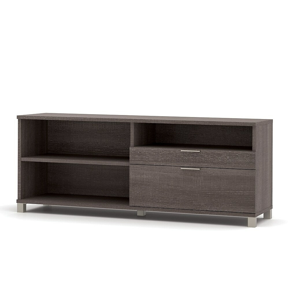 Image of Pro-Linea Credenza with Drawers, Bark Grey