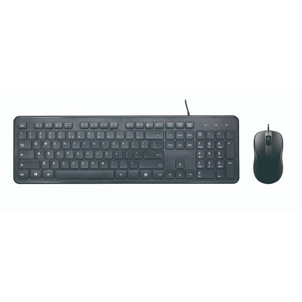 Image of Basic Tech Wired Keyboard and Mouse - Black
