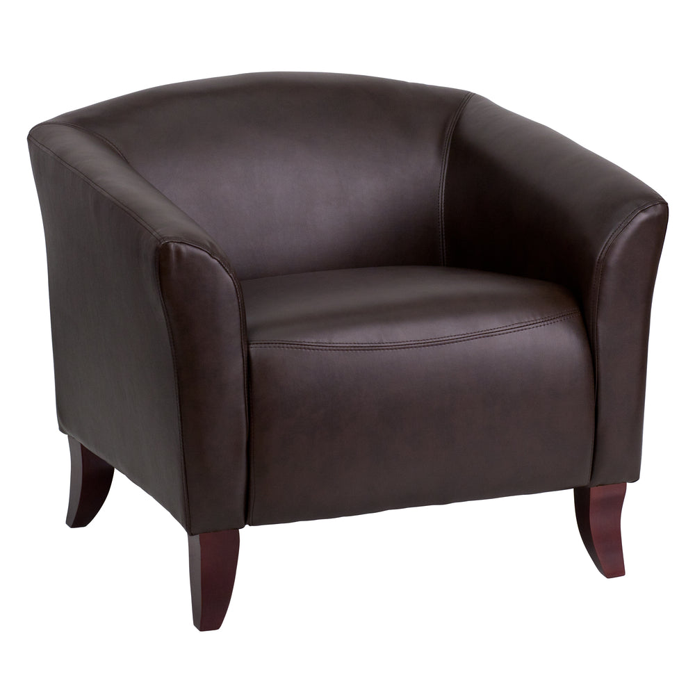 Image of Flash Furniture HERCULES Imperial Series Brown Leather Chair