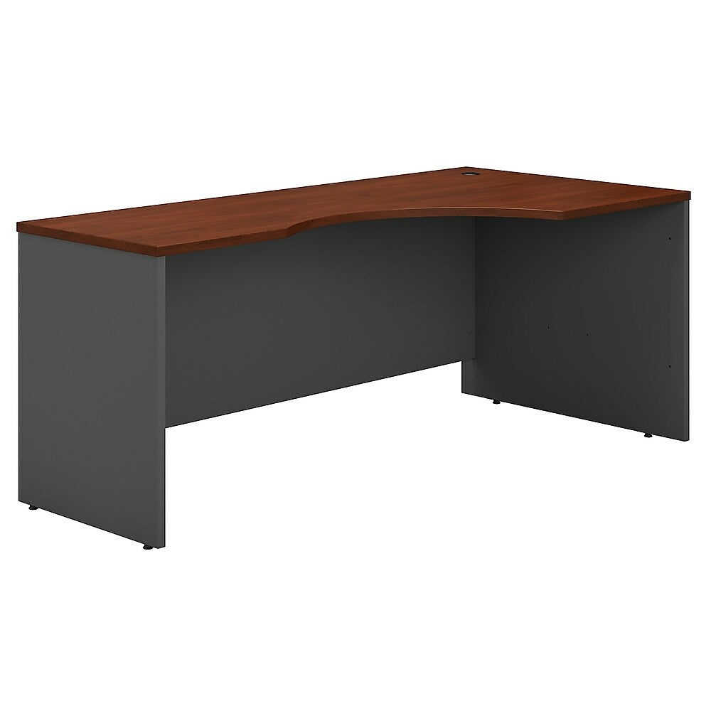 Image of Bush Business Furniture Westfield 72"W Right Handed Corner Desk, Hansen Cherry (WC24423), Brown