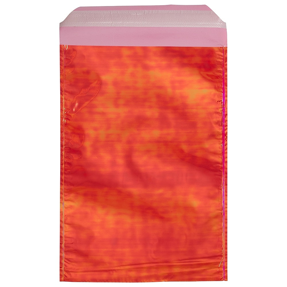 Image of JAM Paper Foil Envelopes with Self Adhesive Closure, 5.25 x 8, Open End, Red Iridescent, 25 Pack (1323289)