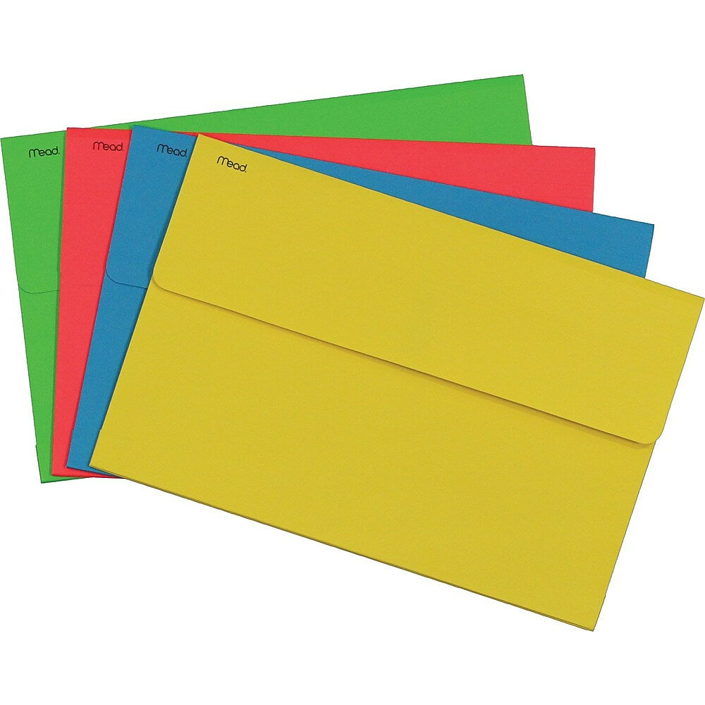 Image of Mead Brite Wallet Folders - Legal Size - 15" W x 10" H - Assorted Colours