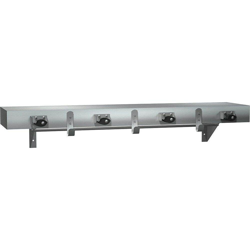 Image of ASI Stainless Steel Shelf with Hooks and Mop Strips, 30"