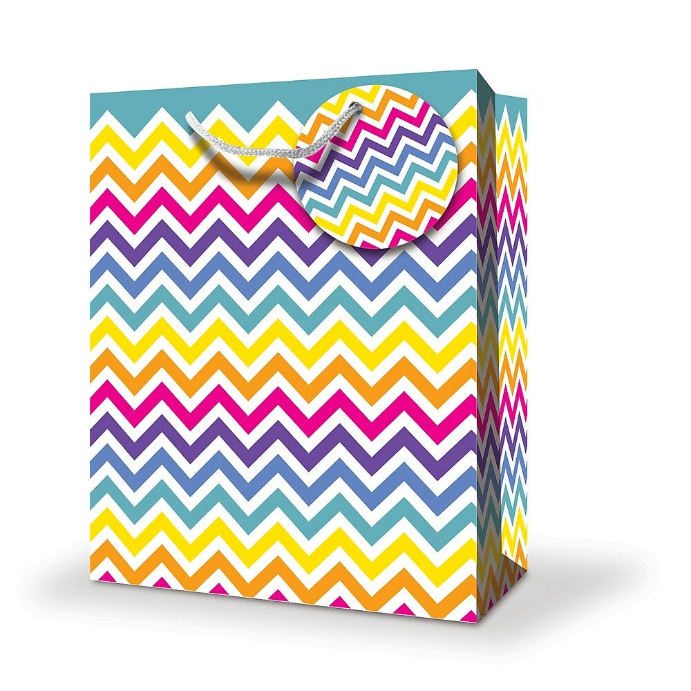 Image of Millbrook Studios Small Gift Bags, Chevron, 12 Pack (47407)