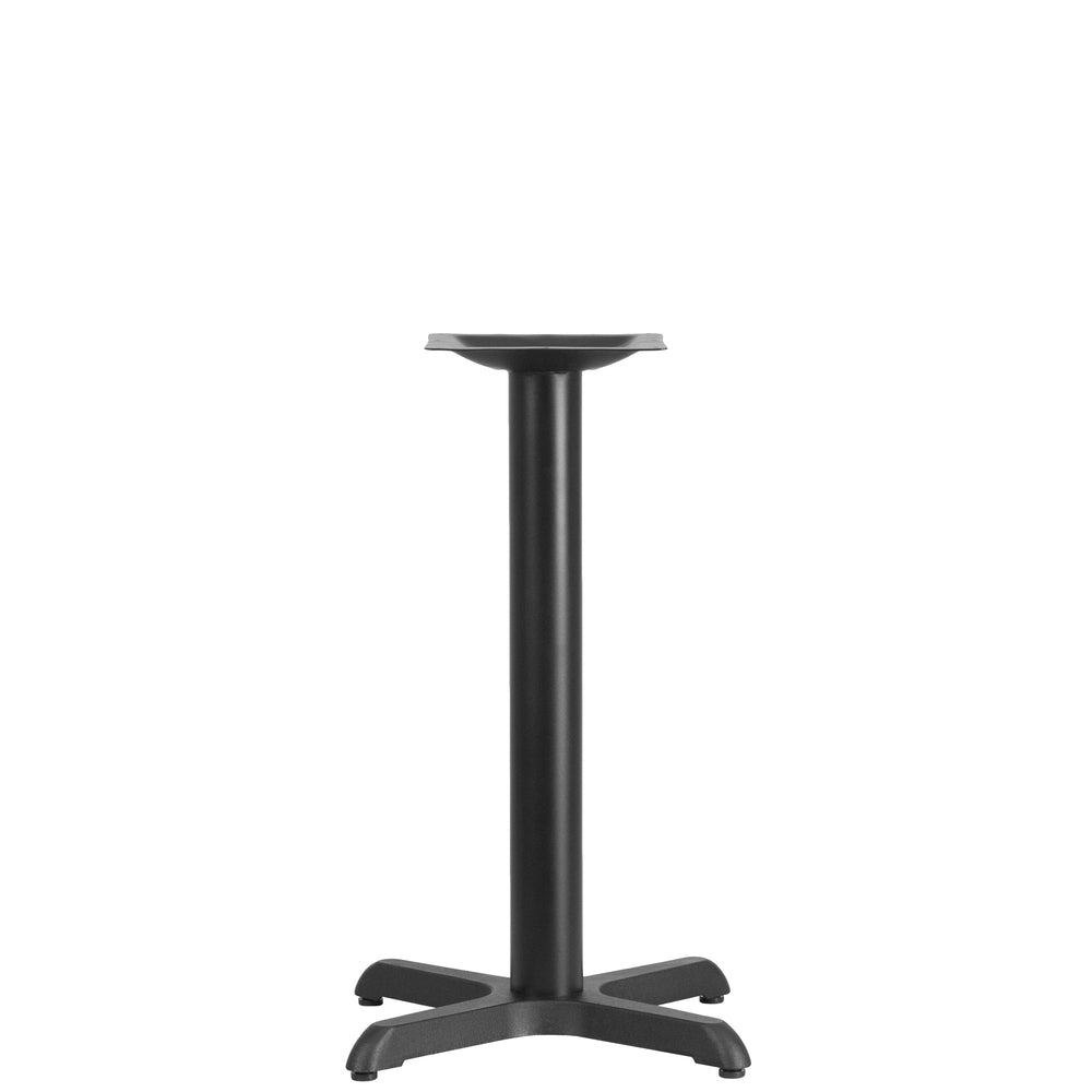 Image of Flash Furniture 22" x 22" Restaurant Table X-Base with 3" Dia. Table Height Column, Black