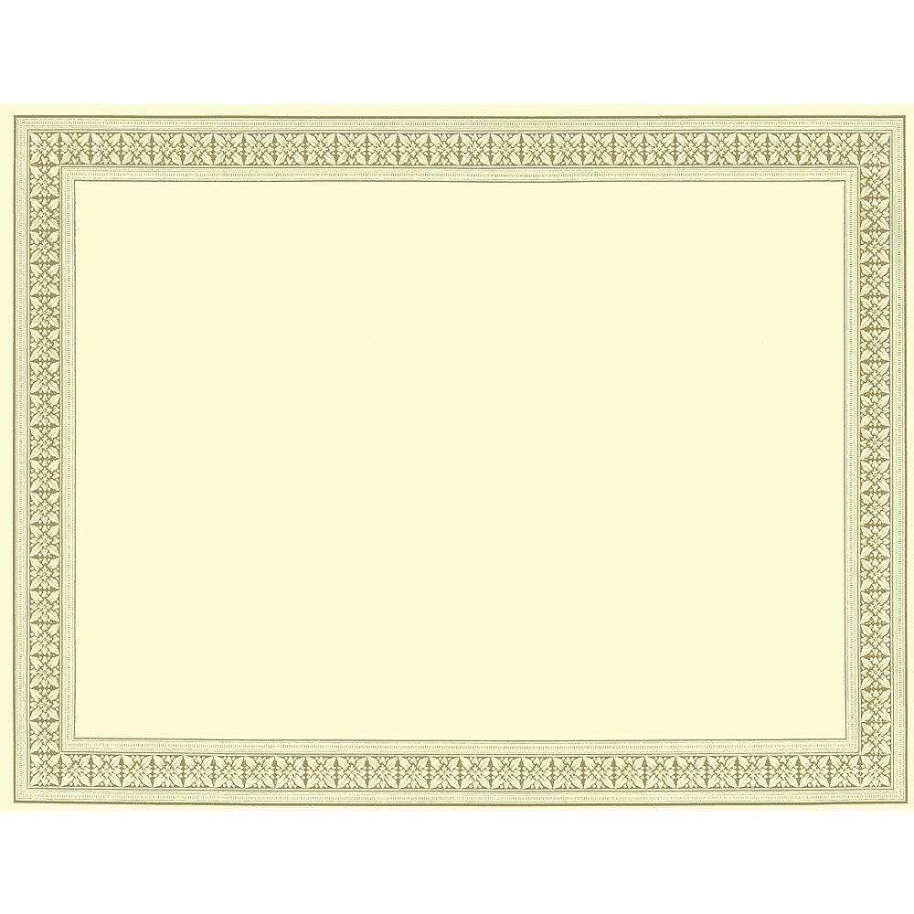 Image of Geographics Award and Recognition Certificates, 8-1/2" x 11", Flourish Gold Foil, 12 Pack