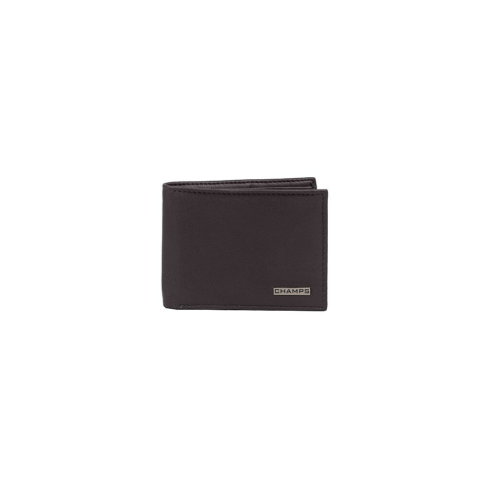 Image of Champs Black Label Leather RFID Bi-fold Wallet, Brown