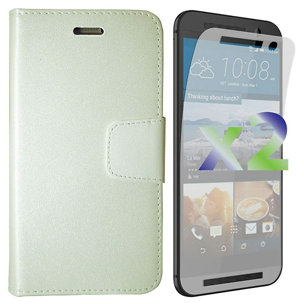 Image of Exian Wallet Case for HTC One M9 - White