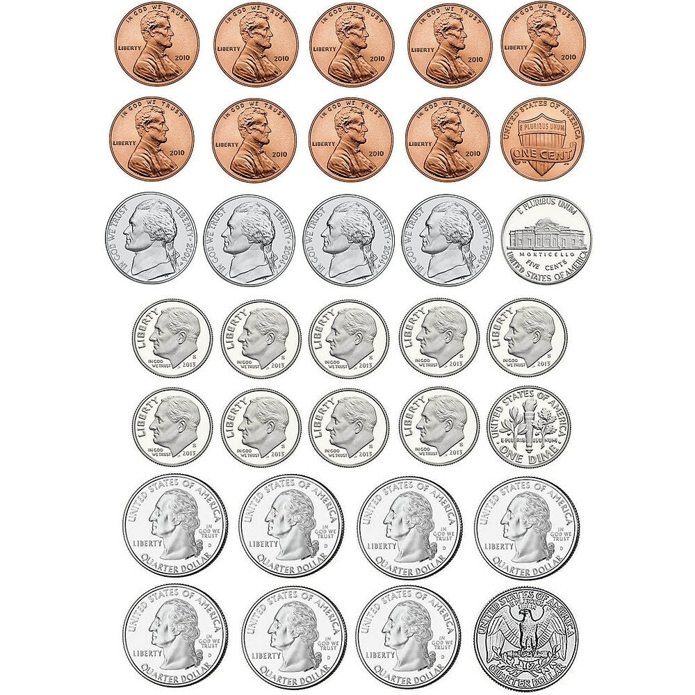 Image of Ashley Math Die Cut Magnet, U.S. Coins, 170 Pack (ASH10067)