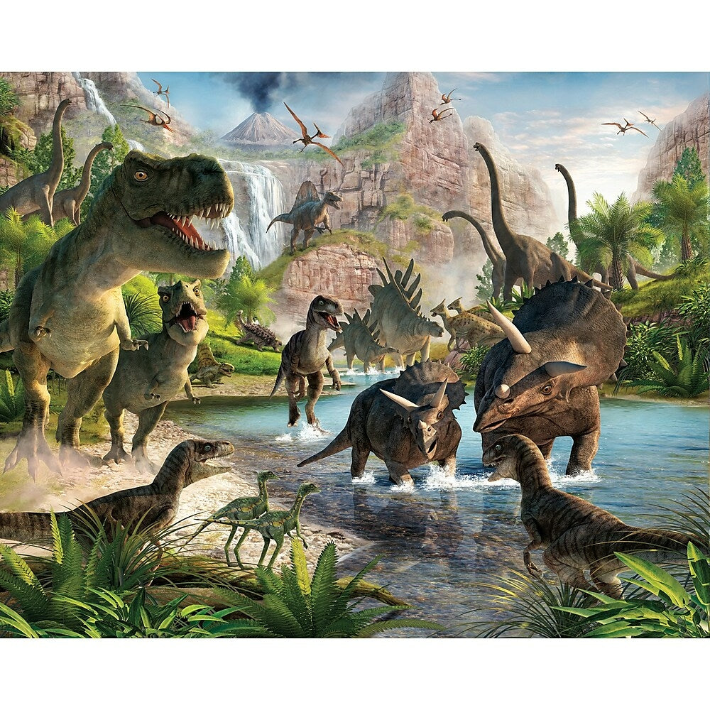 Image of Walltastic Dinosaur Land Wall Mural, Green