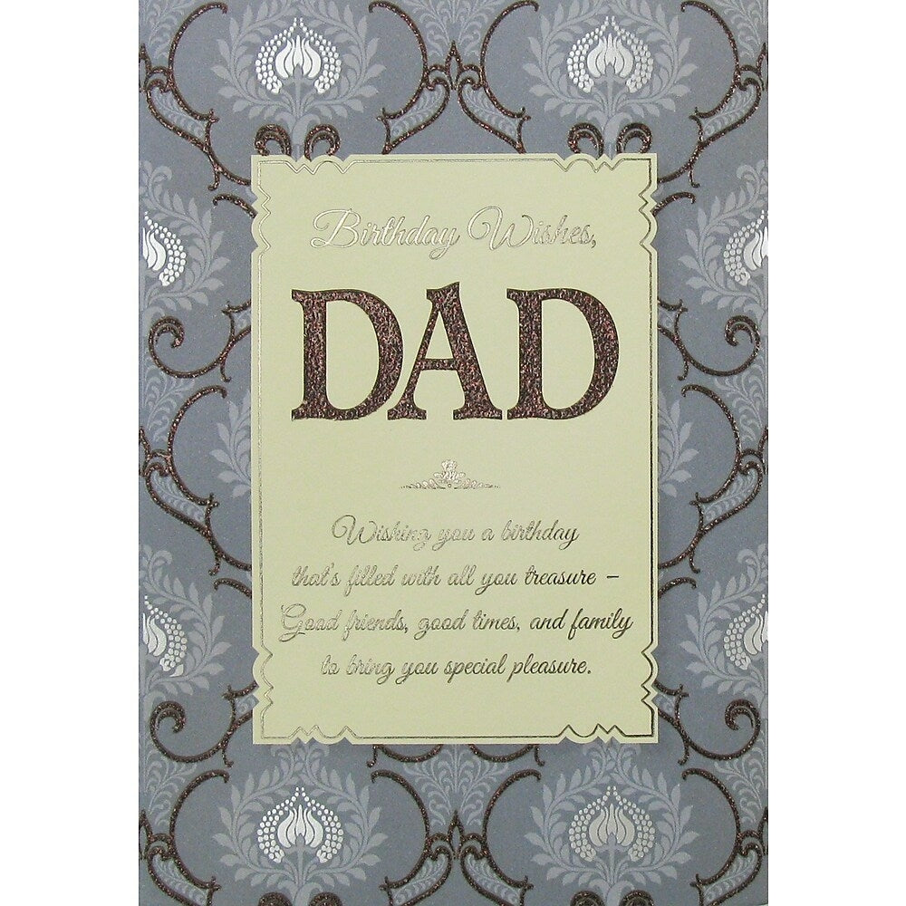 Image of Rosedale Greeting Card, Birthday Dad, Abstract, 6 Pack