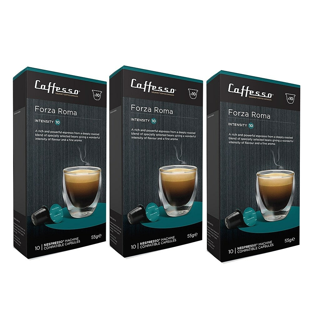 Image of Caffesso Forza Roma Capsules - Intensity 10 - 30 Pack