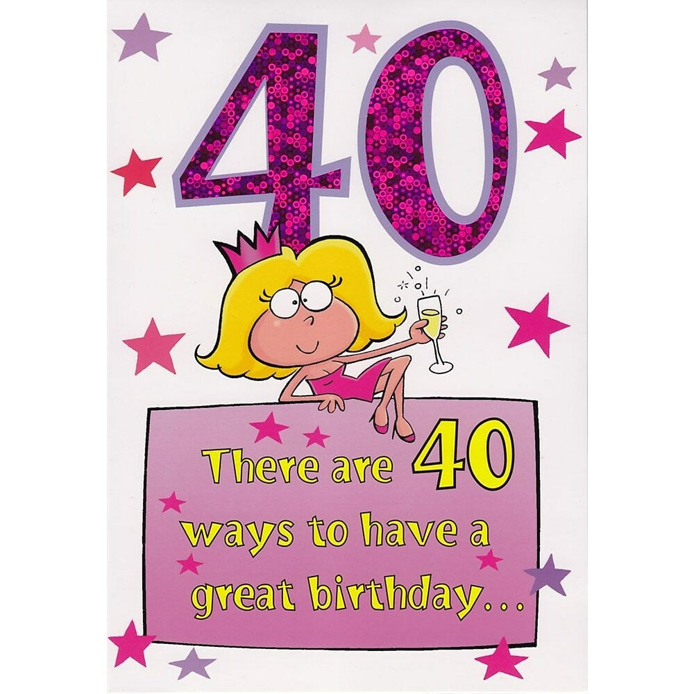 Cartes De Souhaits Anniversaire 40 Ans Humour 18 Paquet Bureauengros Com