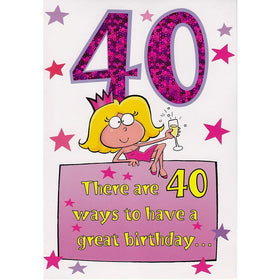 Cartes De Souhaits Anniversaire 40 Ans Humour 18 Paquet Bureauengros Com