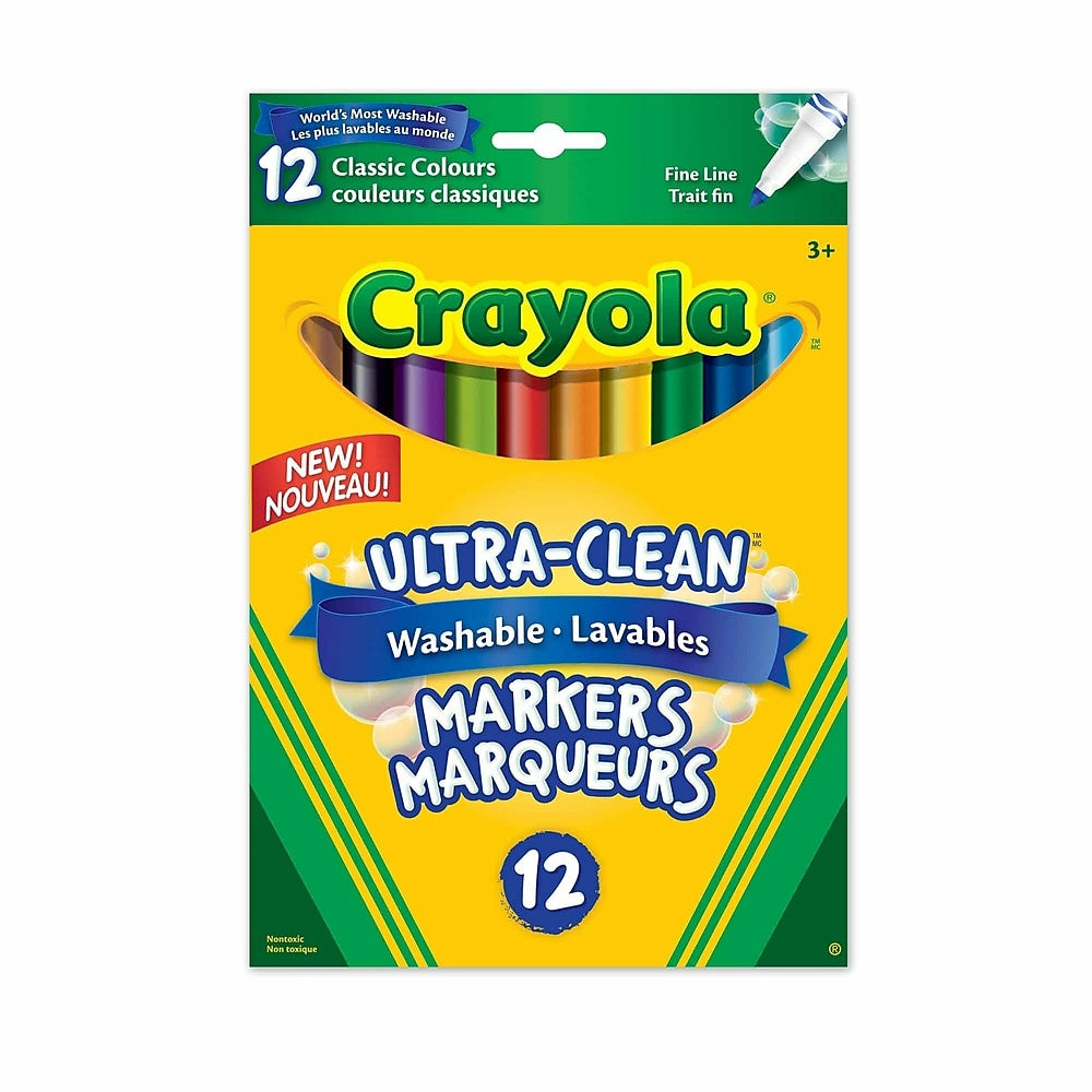 Image of Crayola Washable Markers - Fine Tip - 12 Pack