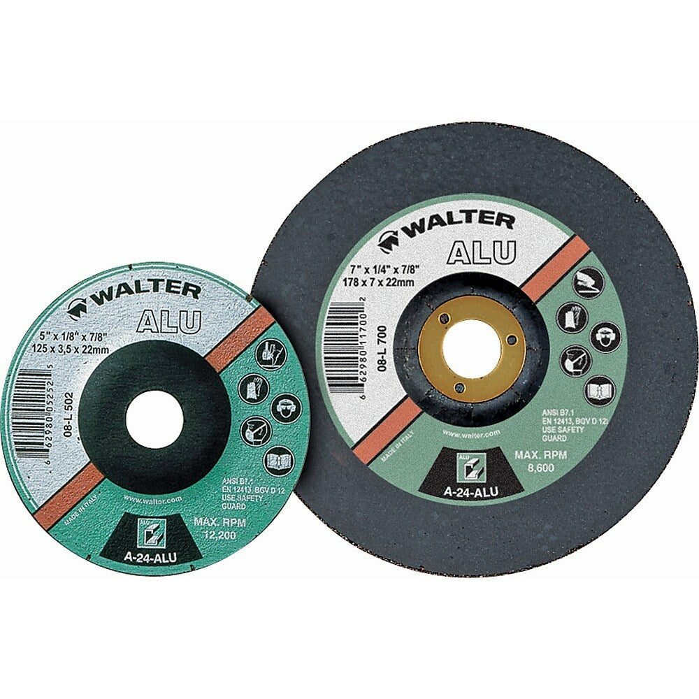 Image of Walter Surface Technologies Depressed Centre Grinding Wheels, Aluminium Type 27, 12 Pack